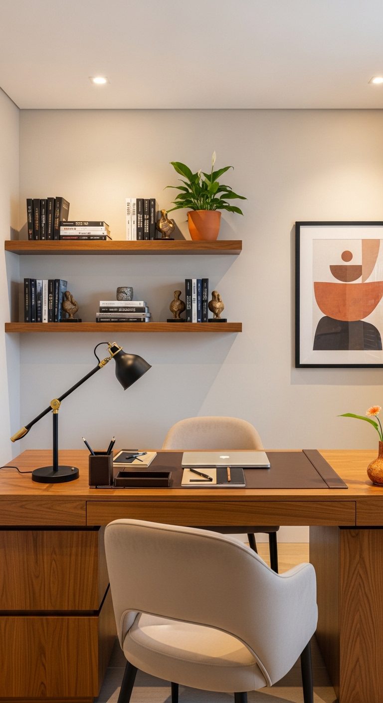 Elegant home office ideas, modern workspace design USA