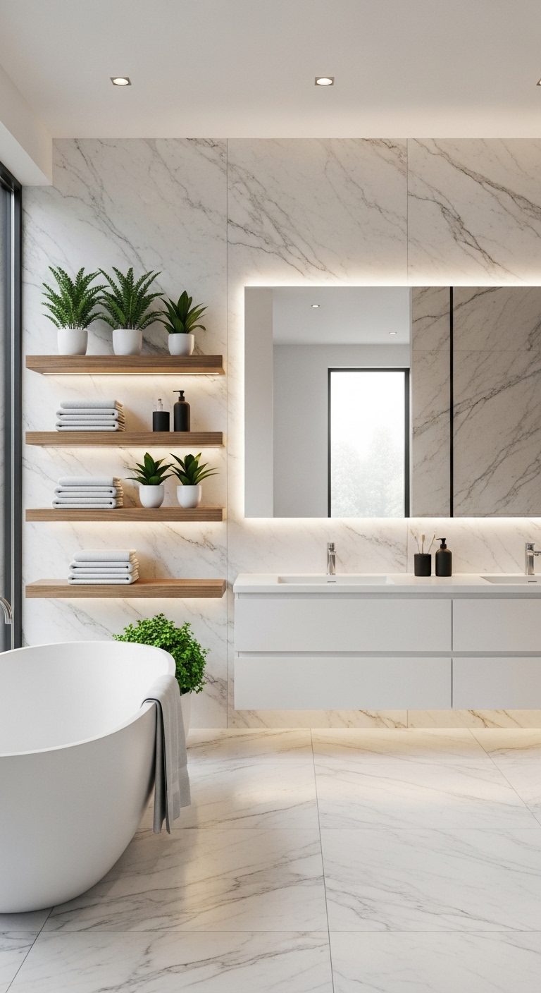 Modern Bathroom Shelf Decor Ideas for a Spa-Style Look