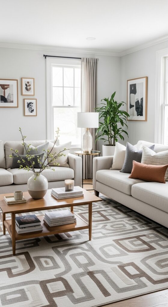 Modern Rug Styling Ideas That Make Living Rooms Look Expensive