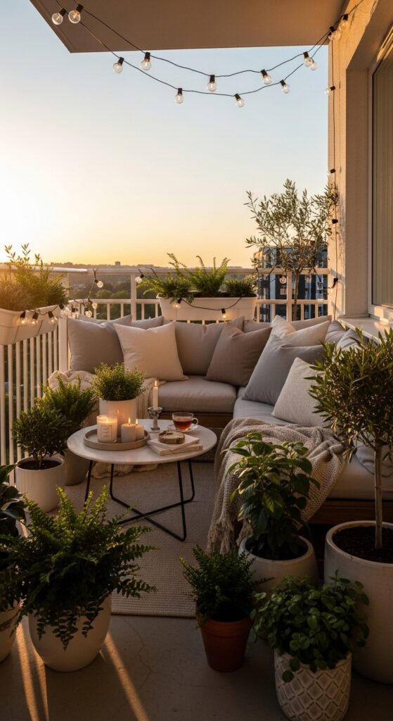 Cozy Balcony Ideas You’ll Love All Year ☁️✨