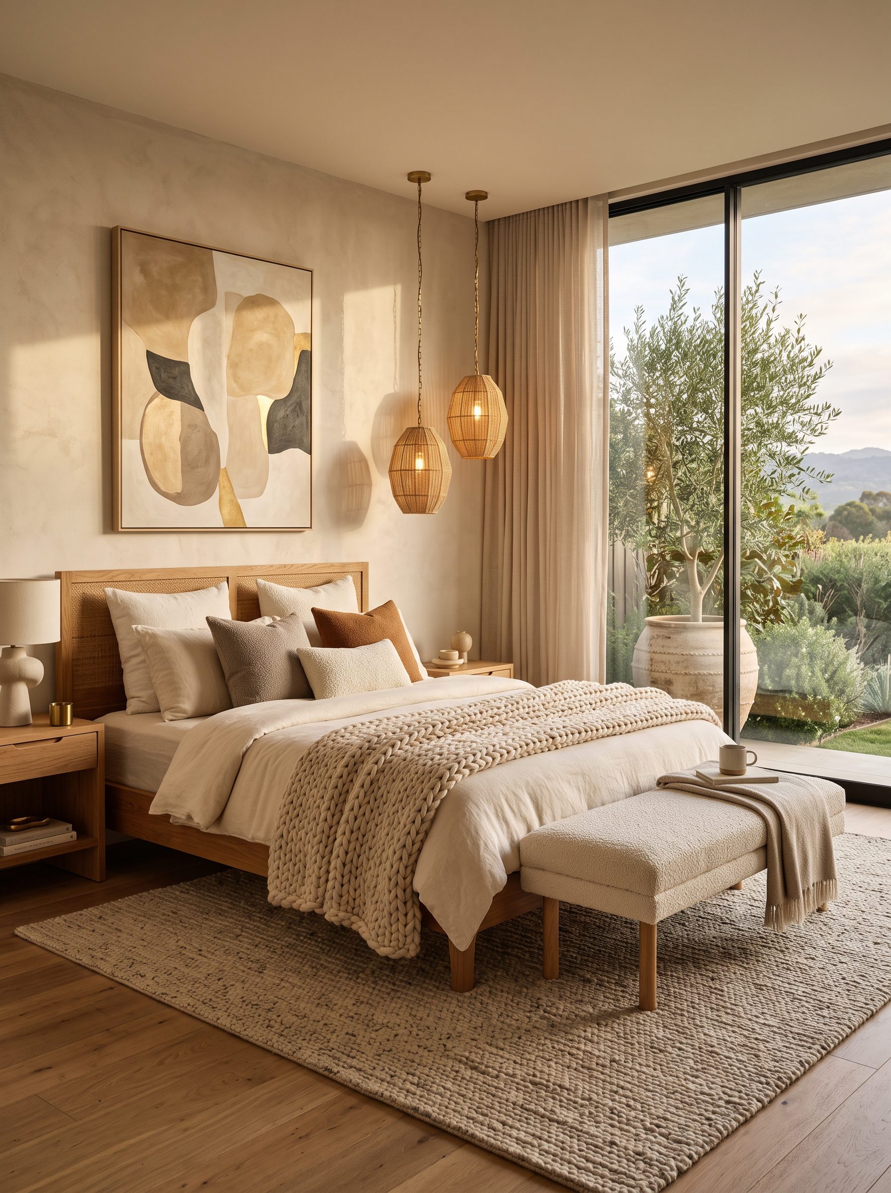 25 Organic Modern Bedroom Ideas That Feel Like a 5-Star Luxury Hotel