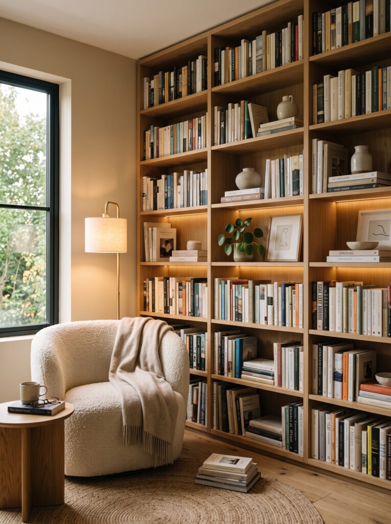 Minimalist Home Library Ideas That Feel Cozy, Calm, and Expensive