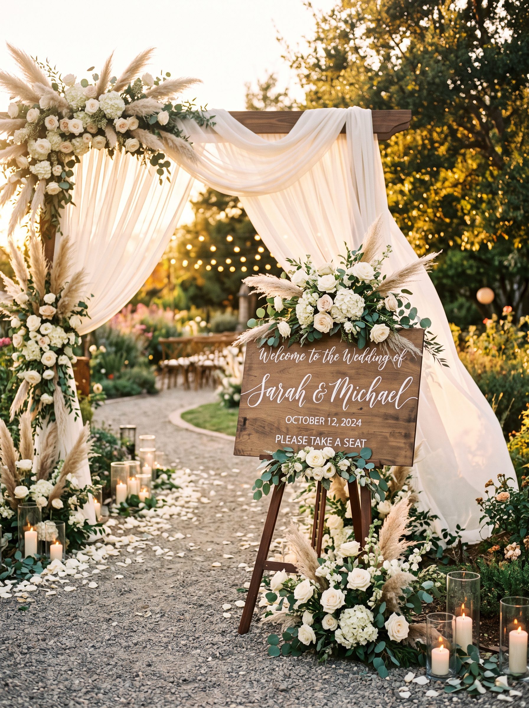 Romantic Wedding Welcome Sign Ideas That Guests Will Stop to Admire