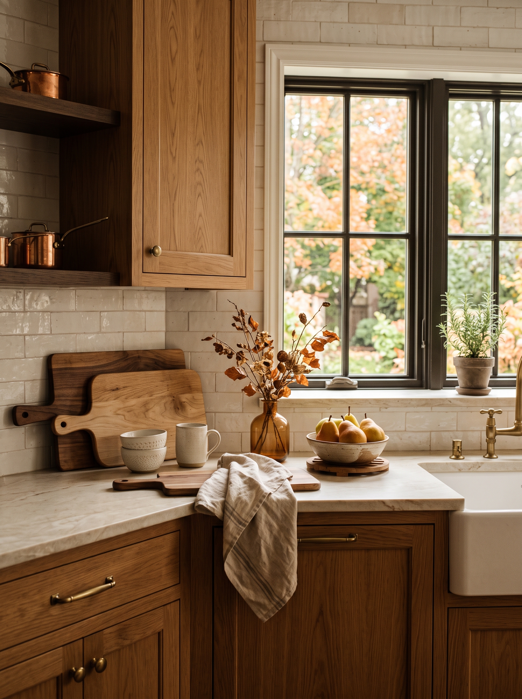 Fall Kitchen Counter Decor Ideas for a Warm, Collected Look