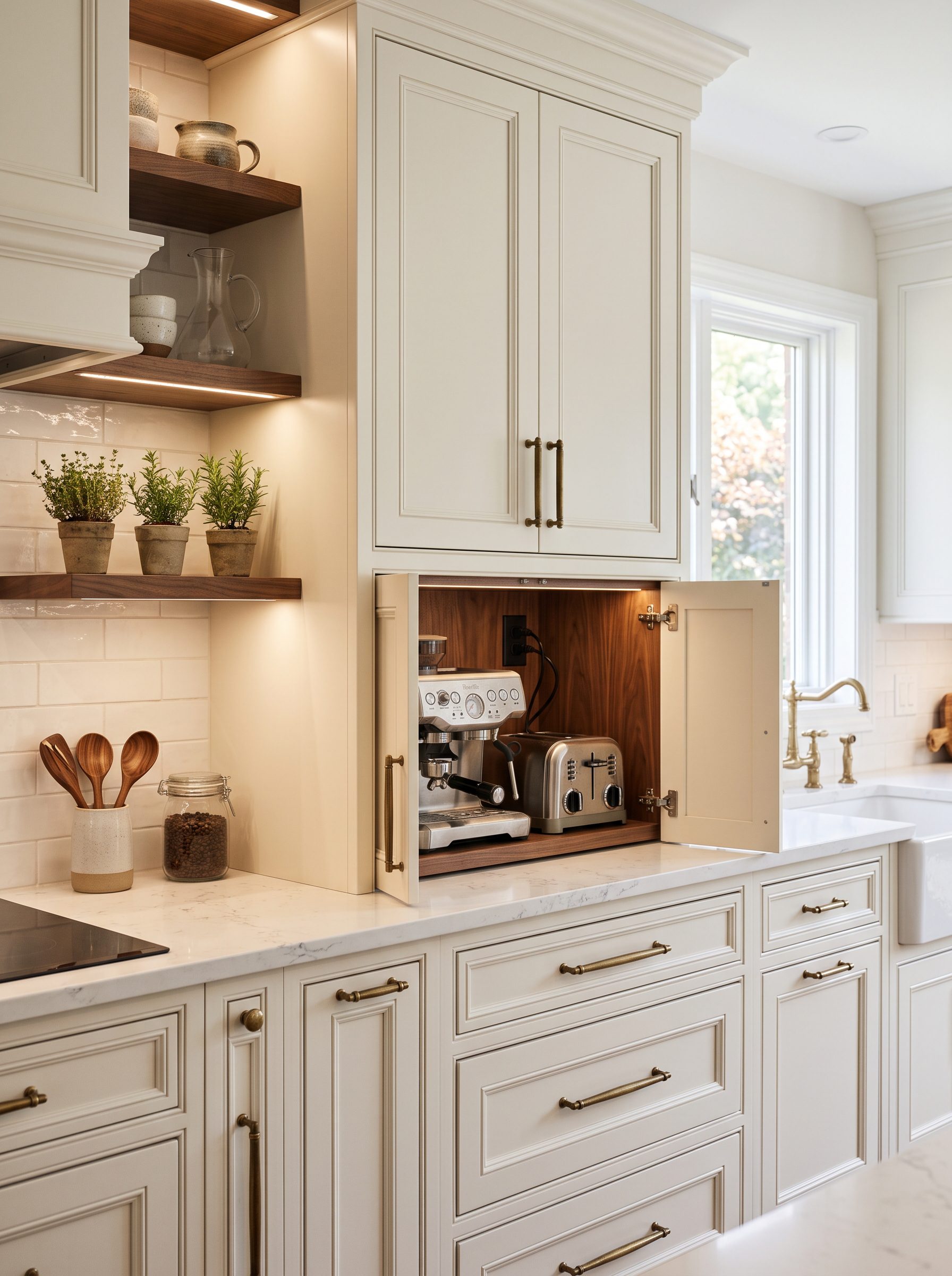 Hidden Kitchen Appliance Garage Ideas for a Clutter-Free, Luxury Kitchen