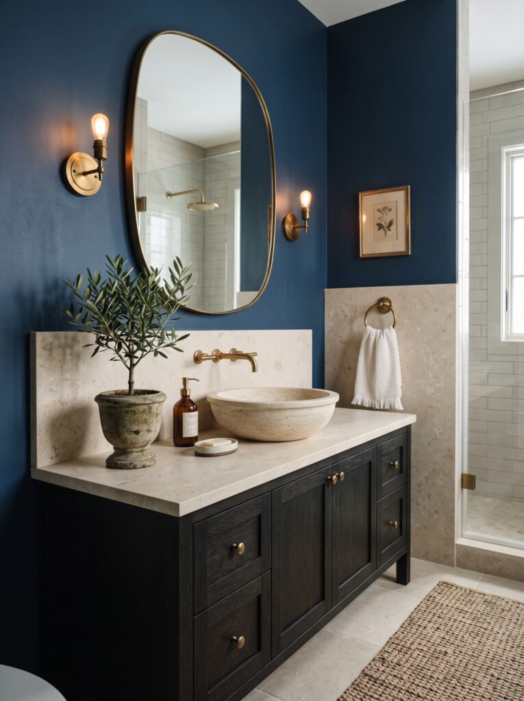 Moody Blue Bathroom Ideas That Feel Expensive, Calm & Designer-Loved