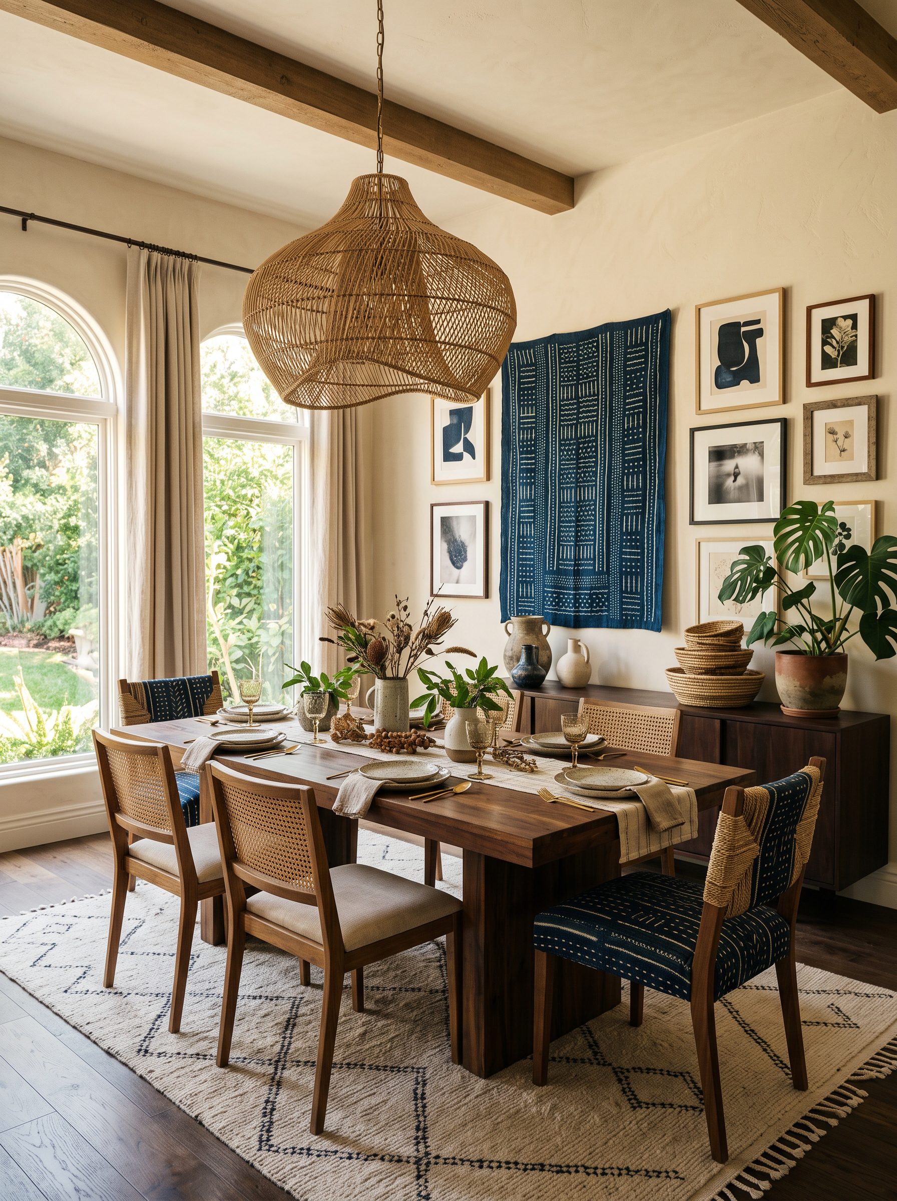 Afrohemian Dining Room Ideas for a Warm, Collected & Artistic Home