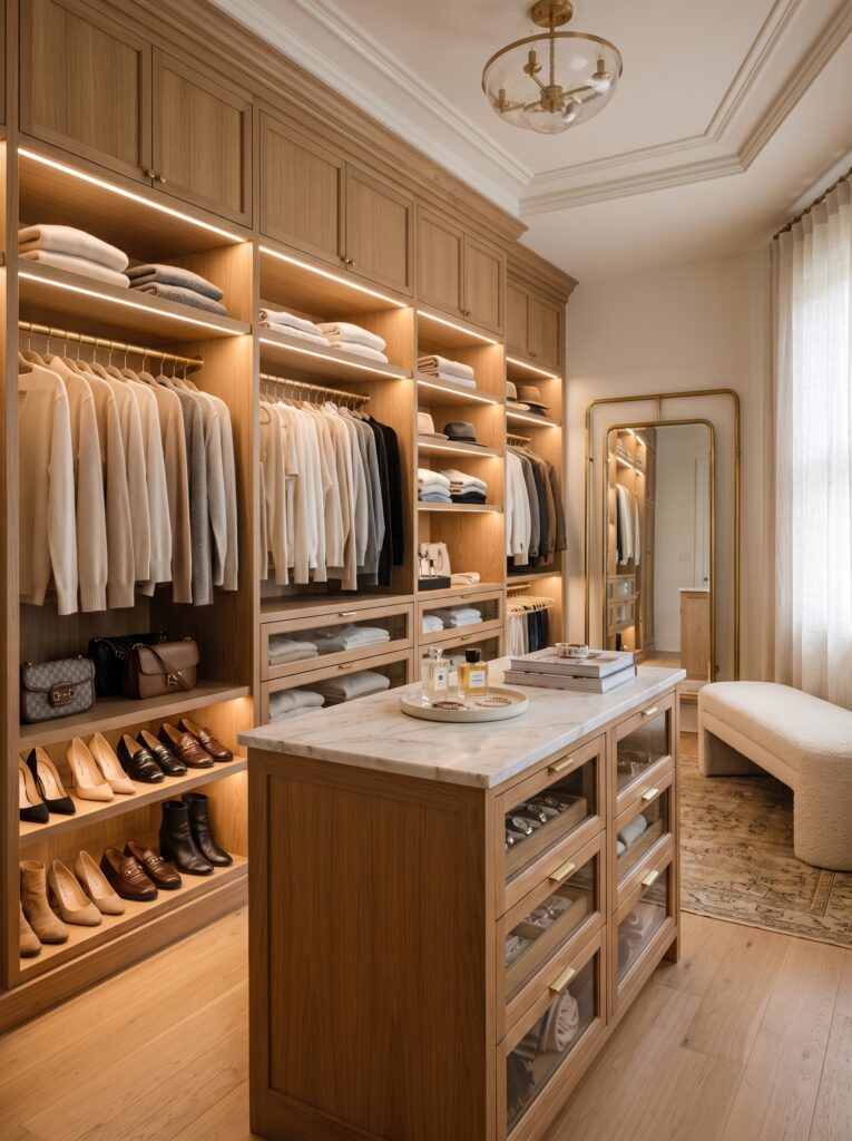 Walk-In Closet Ideas That Make Your Everyday Routine Feel Luxurious