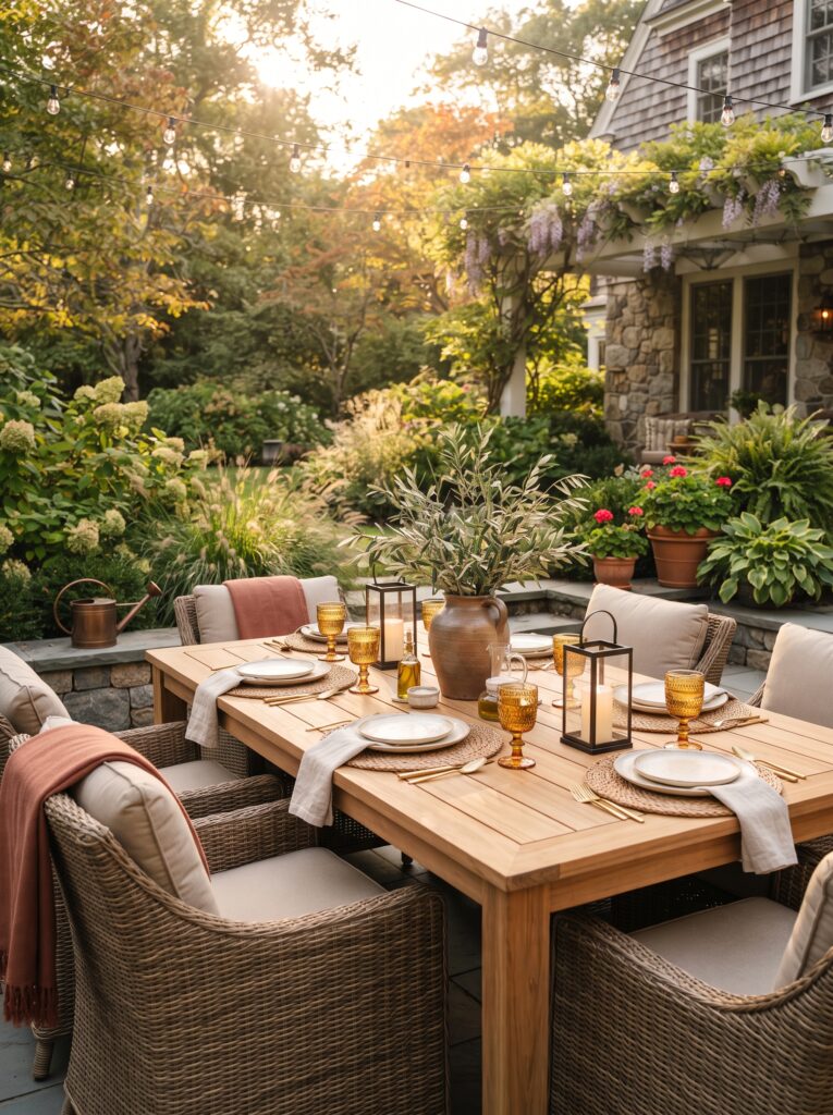 Outdoor Patio Ideas for a Cozy Late-Summer to Fall Transition