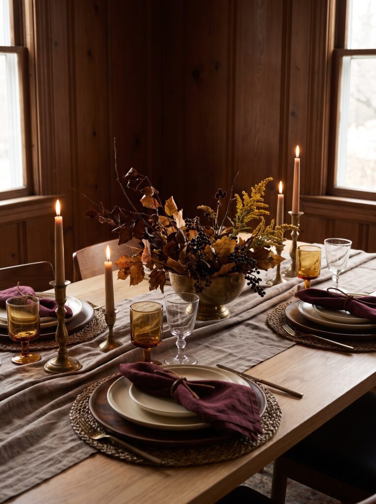 Elegant Fall Tablescape Ideas Without Pumpkins for a Sophisticated Autumn Home