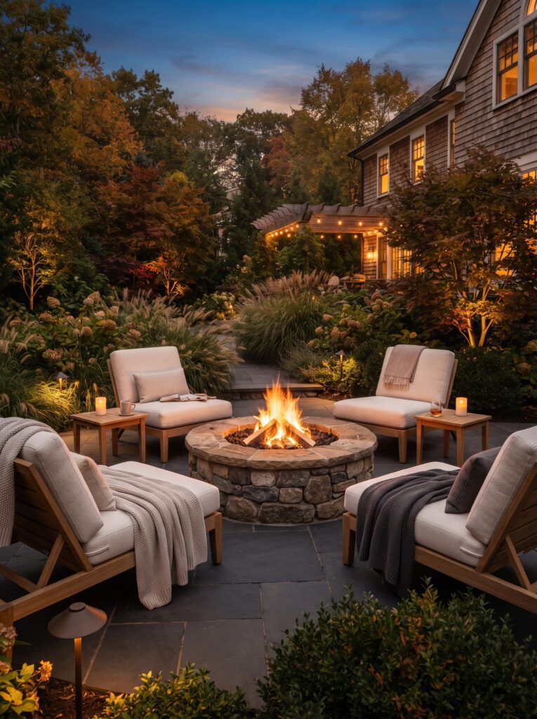 Outdoor Fire Pit Ideas: How to Create a Cozy Backyard Lounge for Fall Evenings