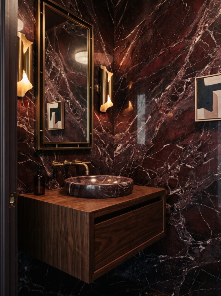 Red Marble Powder Room Ideas for a Dramatic 2026 Home