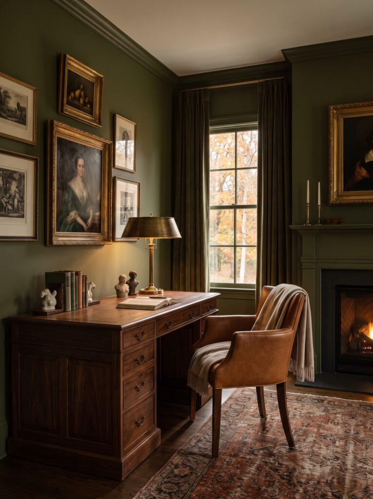 Moody Home Office Ideas for a More Focused and Luxurious Space