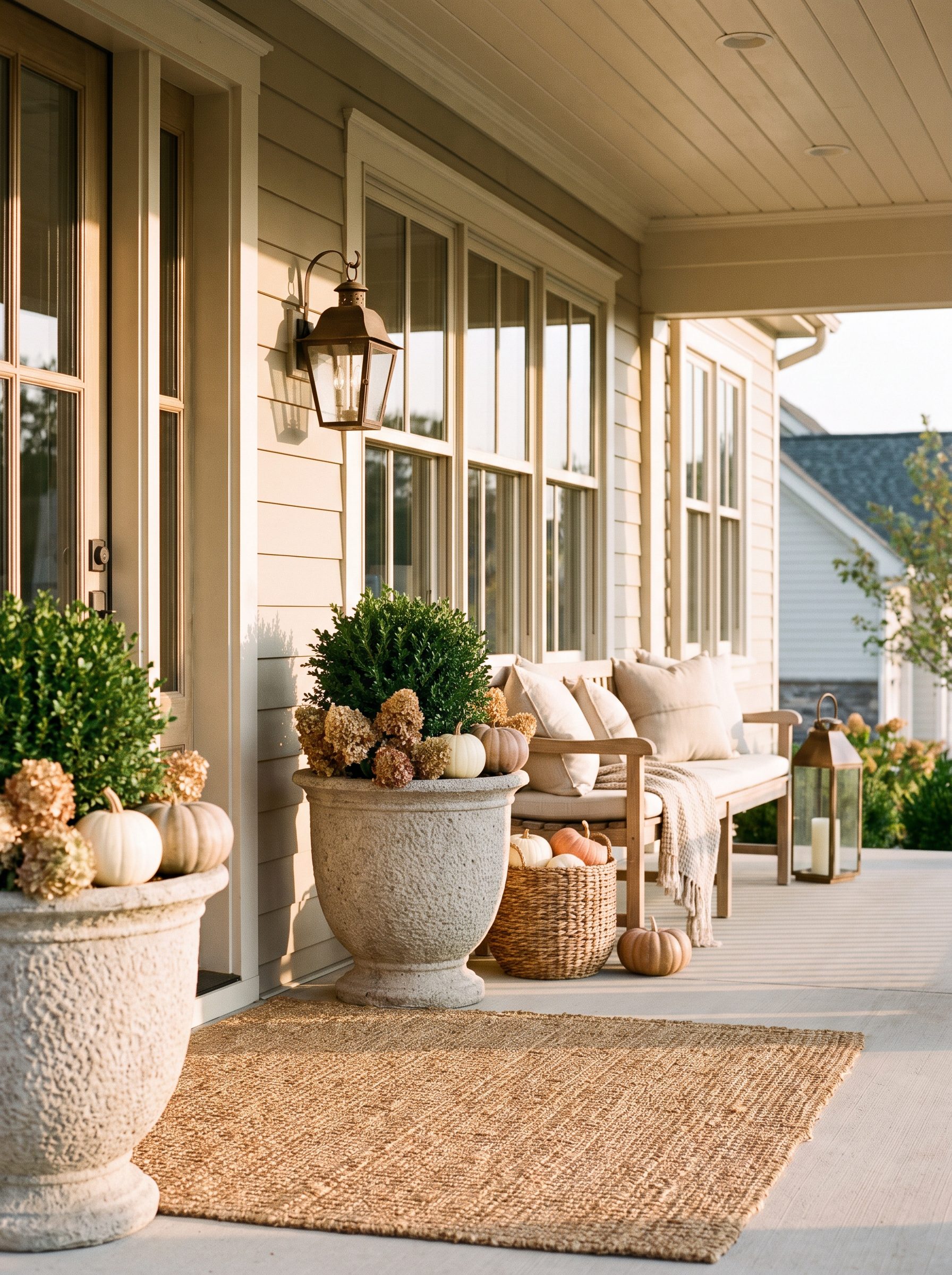 Elegant Early-Fall Front Porch Ideas for a Cozy American Home