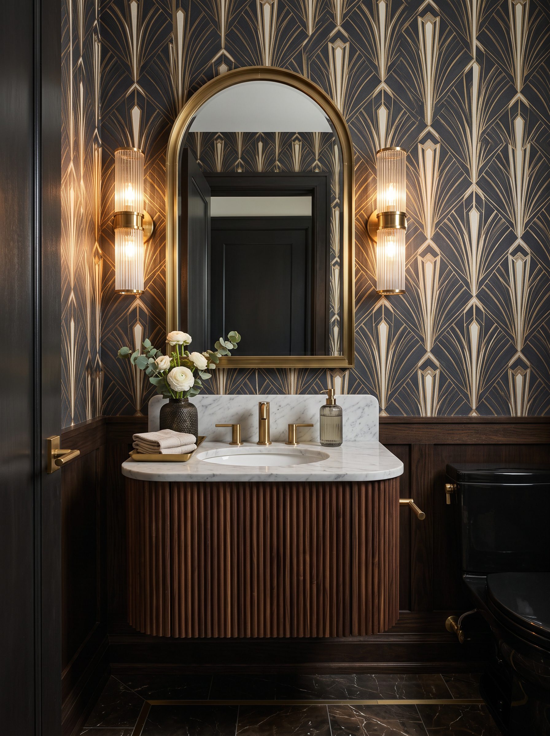 Neo Deco Powder Room Ideas: How to Turn a Small Bathroom Into a Luxurious Statement Space