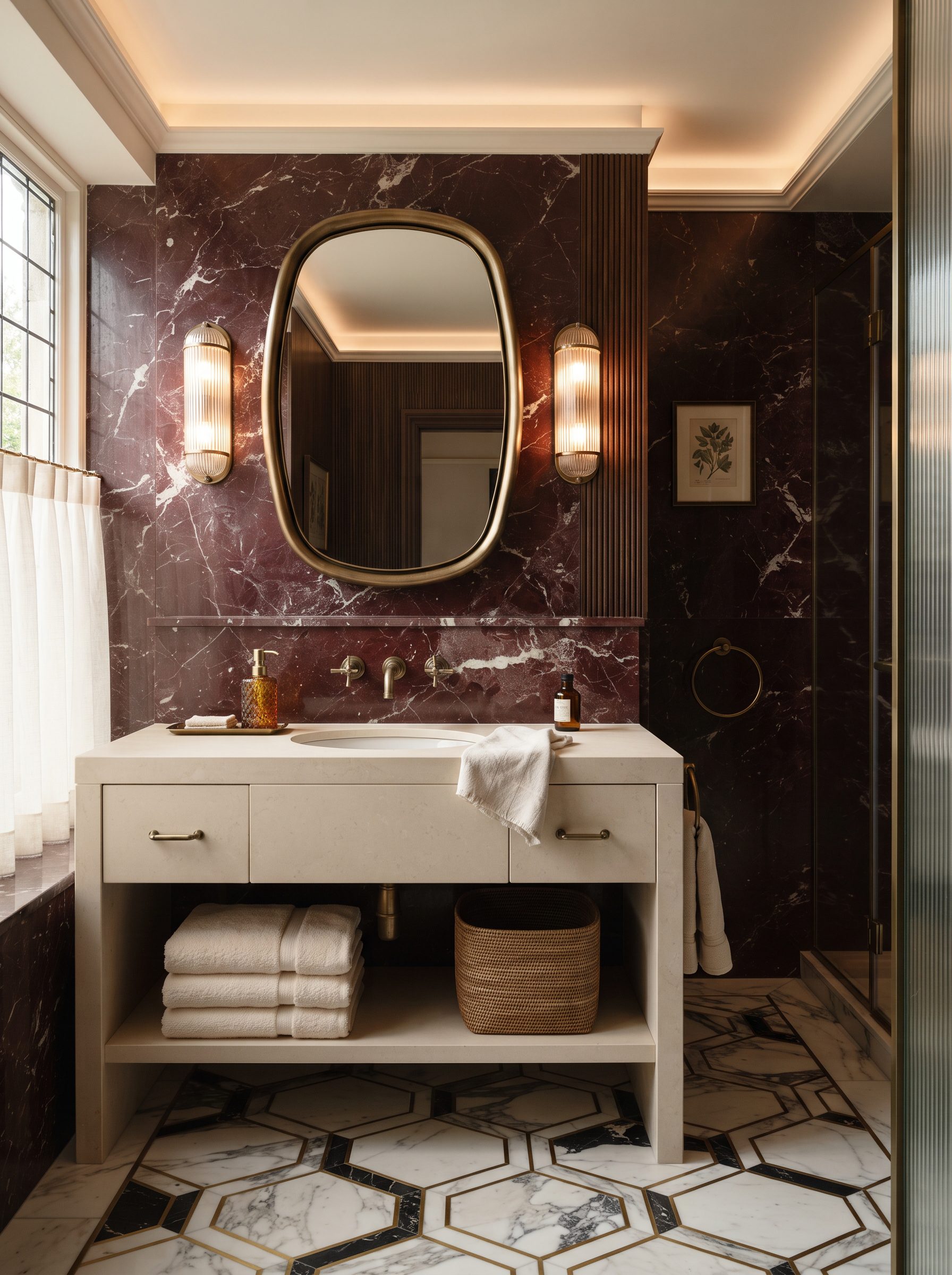 Red Marble Bathroom Ideas for a Bold Luxury Home