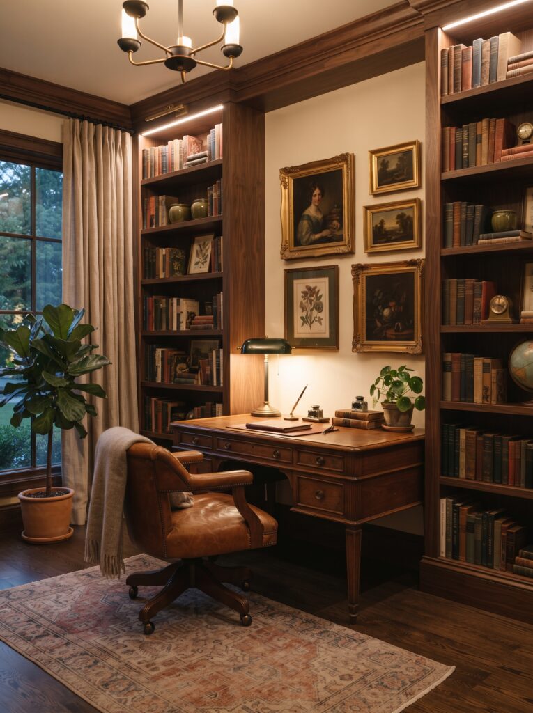 Library-Inspired Home Office Ideas That Make Working From Home Feel Luxurious