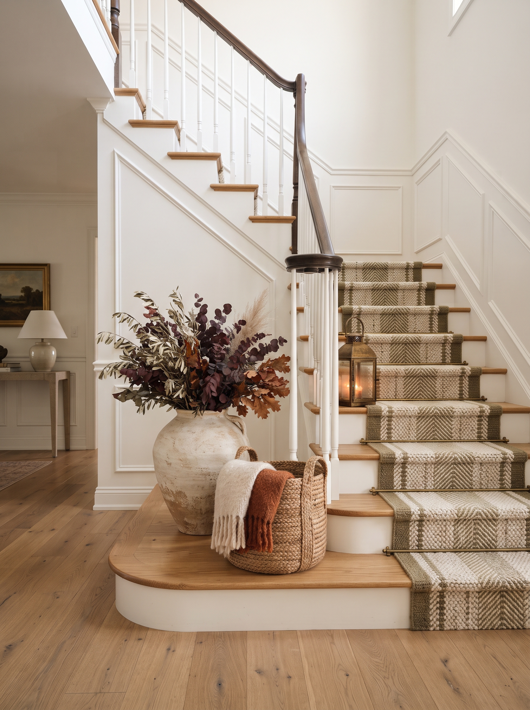 Elegant Fall Staircase Decor Ideas for a Sophisticated Autumn Home