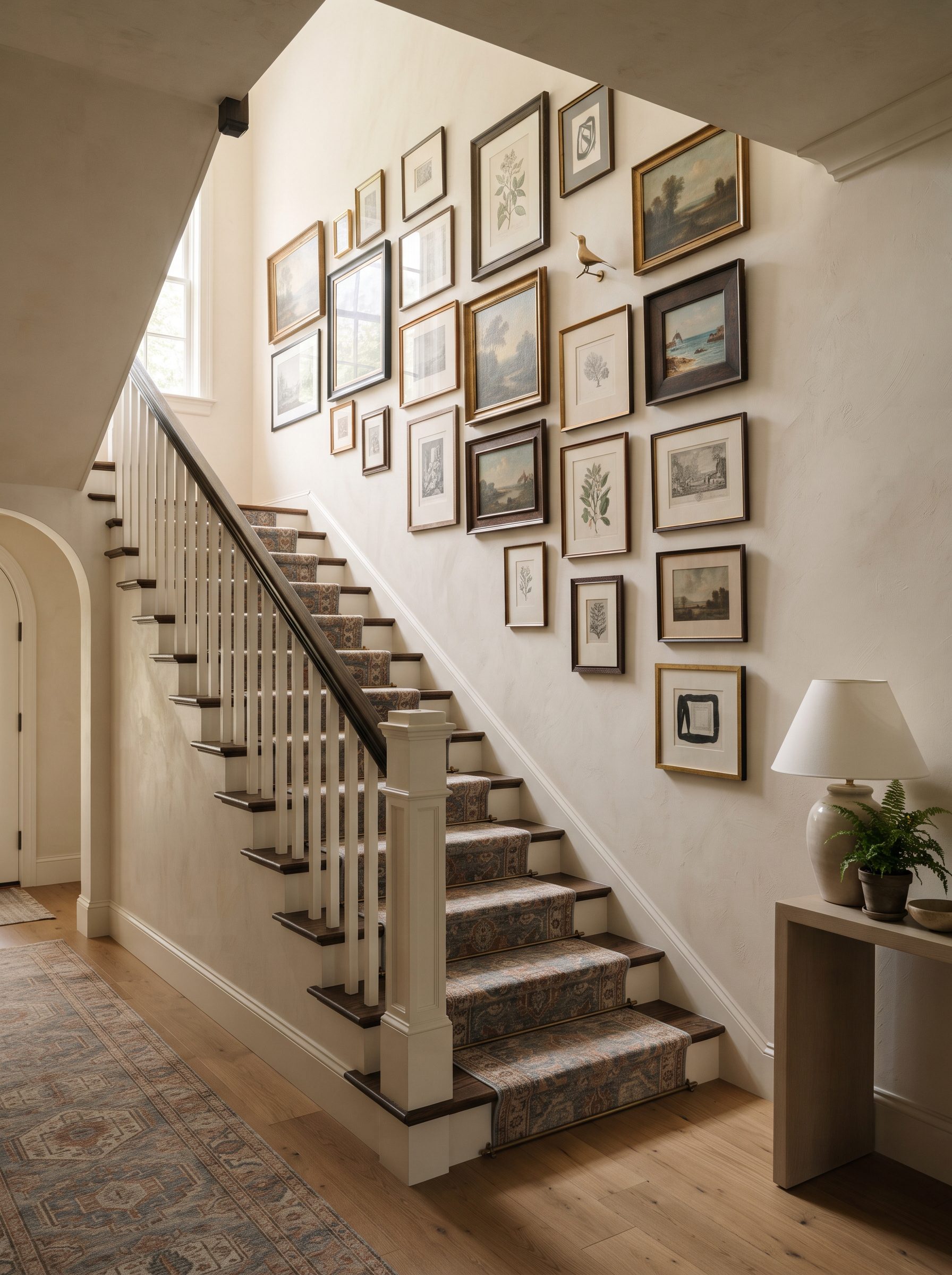 Staircase Wall Decor Ideas: How to Create a Collected Gallery Look