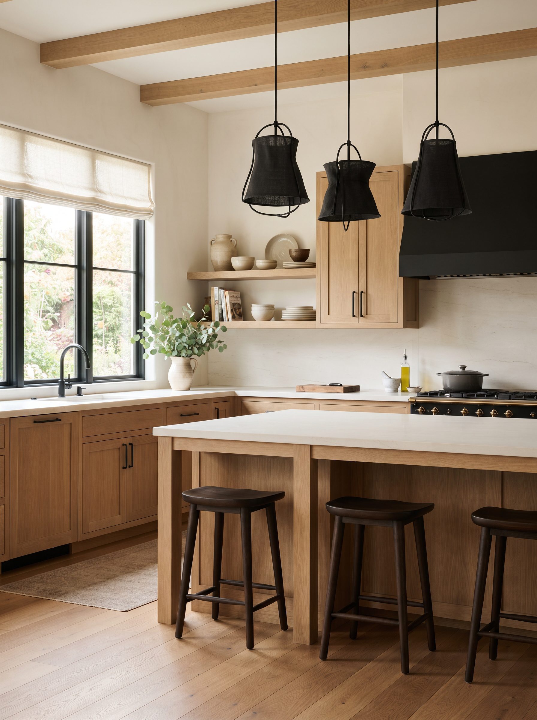 Warm Wood and Black Kitchen Ideas for a Timeless Designer Look